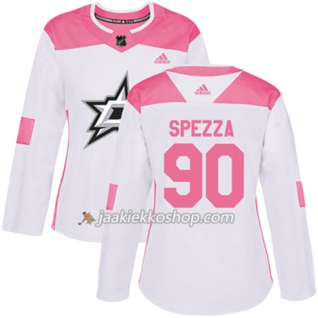 Nainen NHL Dallas Stars Pelipaita Jason Spezza 90 Adidas 2017-2018 Valkoinen Vaaleanpunainen Fashion Authentic